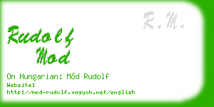 rudolf mod business card