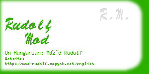 rudolf mod business card